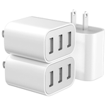 3 Pack 3-Port USB Wall Charger for iPhone