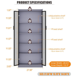 Dystler 65" Tall Display Cabinet with Doors