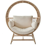 Better Homes & Gardens Bellamy Round Wicker Outdoor Egg Chair (Beige)
