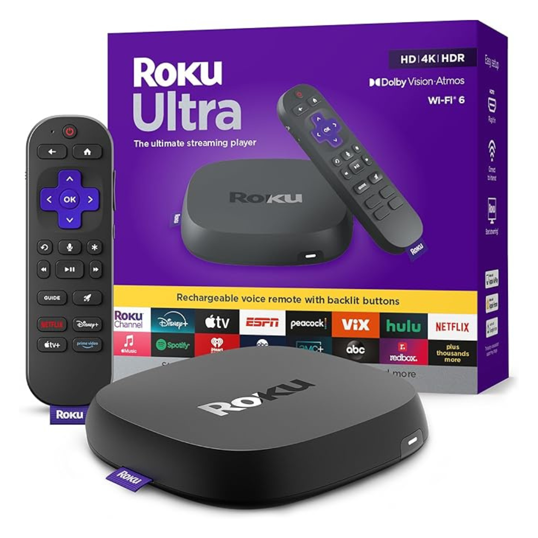 Roku Ultra 4K Streaming Player with Dolby Vision & Voice Remote Pro