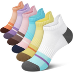6-Pairs Women's Ultra-Thin No-Show Ankle Socks (various colors/sizes)
