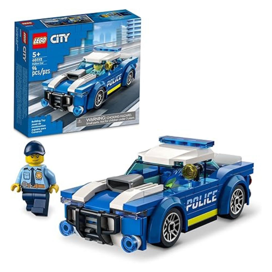 94-Piece LEGO City Police Car 60312 Building Kit for Kids