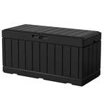 82-Gallon Homall Lockable Outdoor Storage Resin Deck Box (Black)