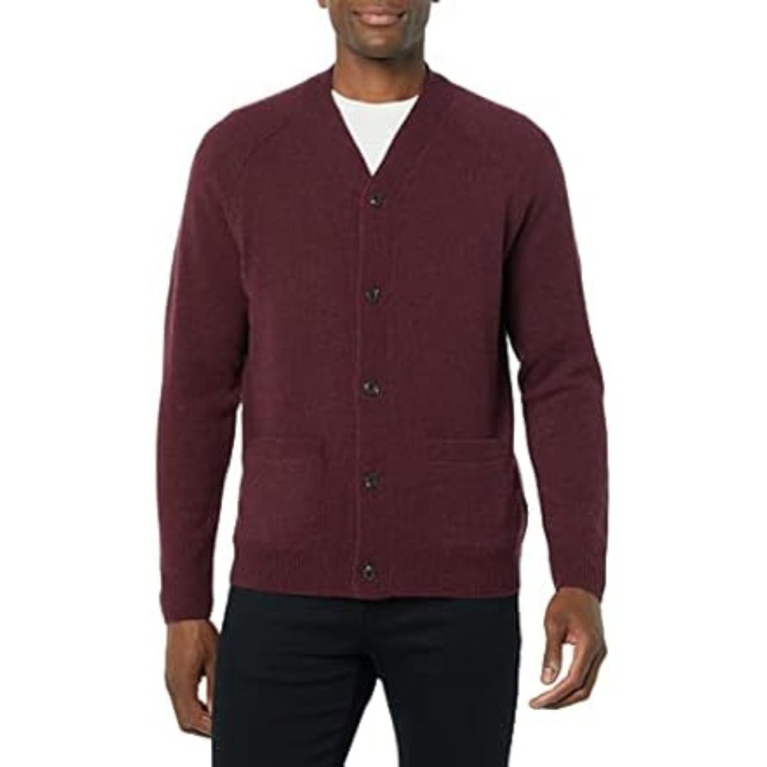 Amazon Essentials Men's V-Neck Cardigan Sweater (select colors/sizes)