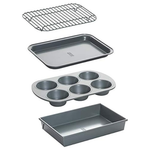 4-Piece Chicago Metallic Non-Stick Toaster Oven Bakeware Set