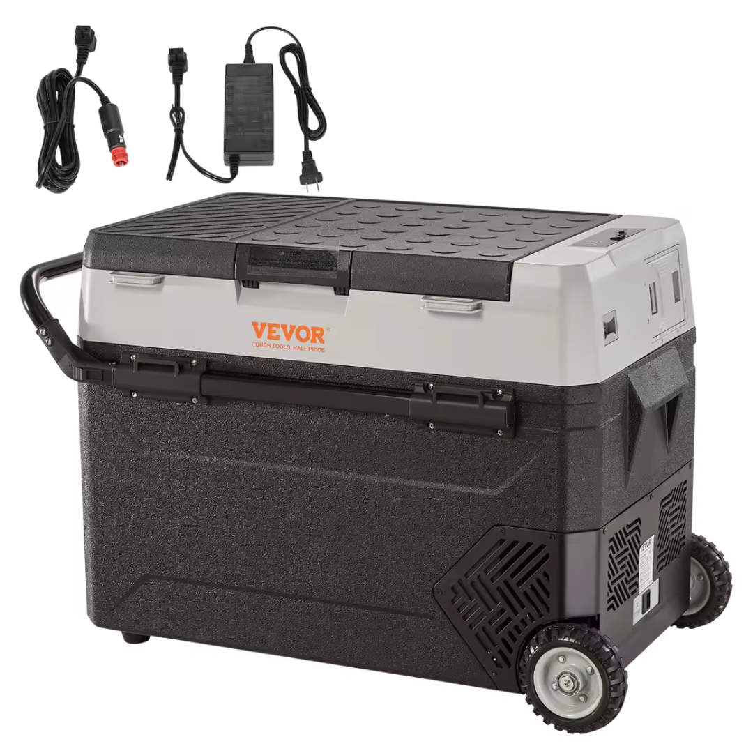 Vevor 55L Dual Zone Portable 12 Volt Car Refrigerator