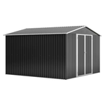 10ft x 12ft Heavy Duty Outdoor Storage Sheds (White/Coffee)