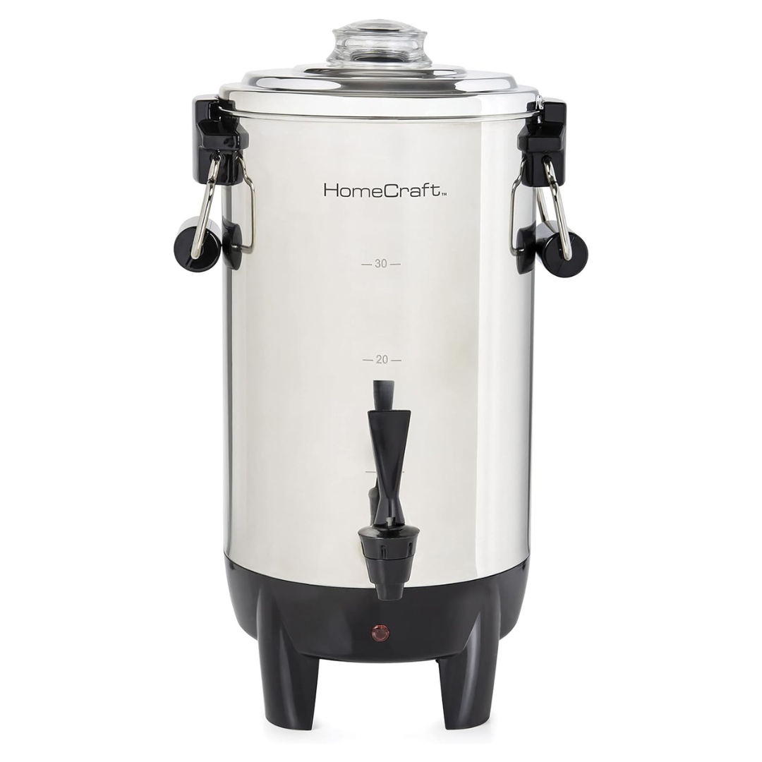 Homecraft Quick-Brewing 1000-Watt Automatic 30-Cup Coffee Urn