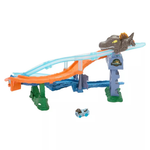 Hot Wheels RacerVerse Jurassic World Crash & Splash Track Set