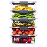 Set of 5 Rubbermaid Brilliance Food Storage Containers (3.2 Cup)