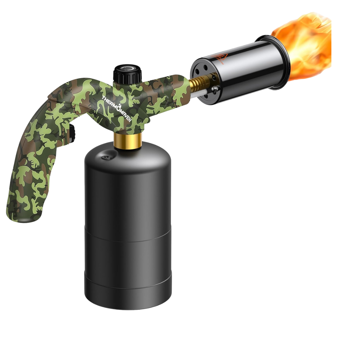 ThermoMaven Propane Torch With Adjustable Flame (Camo Green)