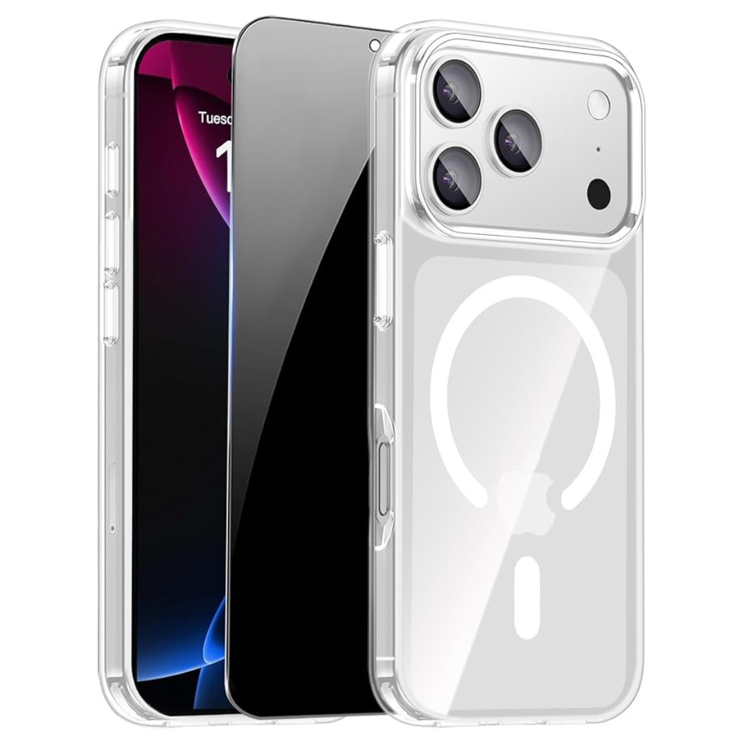 Magnetic Slim Clear Phone Case for iPhone 17 Pro Max