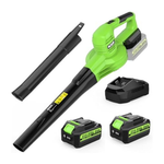 Ncoen 21V 2-Speed Electric Leaf Blower with 2 Batteries & Charger