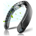 Portable USB Neck Fan with LED Display, 3 Speeds, 360 deg. Airflow