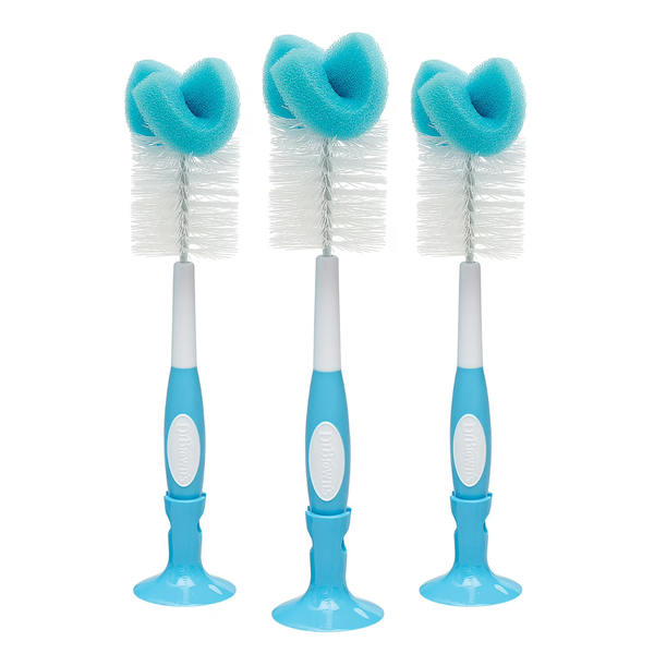 3-Pack Dr. Brown's Baby Bottle Cleaning Brush w/ Sponge & Scrubber