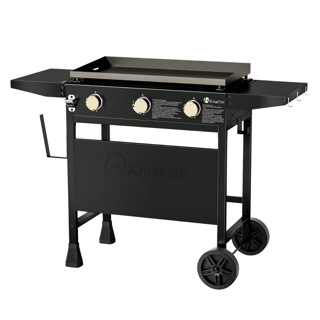 KingChii KC1995C3 3-Burner 28" Propane Outdoor Flat Top Gas Grill Griddle