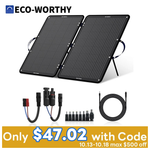 ECO-WORTHY 100W 18V Portable Monocrystalline Solar Panel