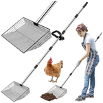 Extra Large 15" Metal Chicken Poop Scooper With Ergonomic Grip