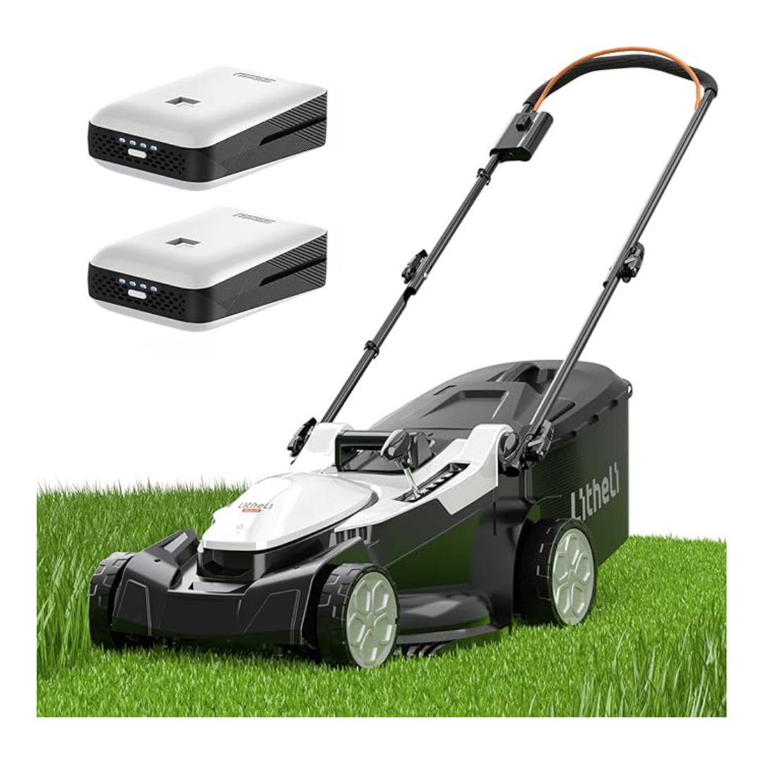 16" Litheli Electric Lawnmower W/ 6-Height Adjustments & (2) 4.0AH Batteries
