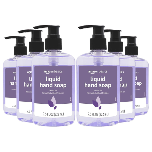 6-Pack 7.5-Oz Amazon Basics Solimo Original Liquid Hand Soaps