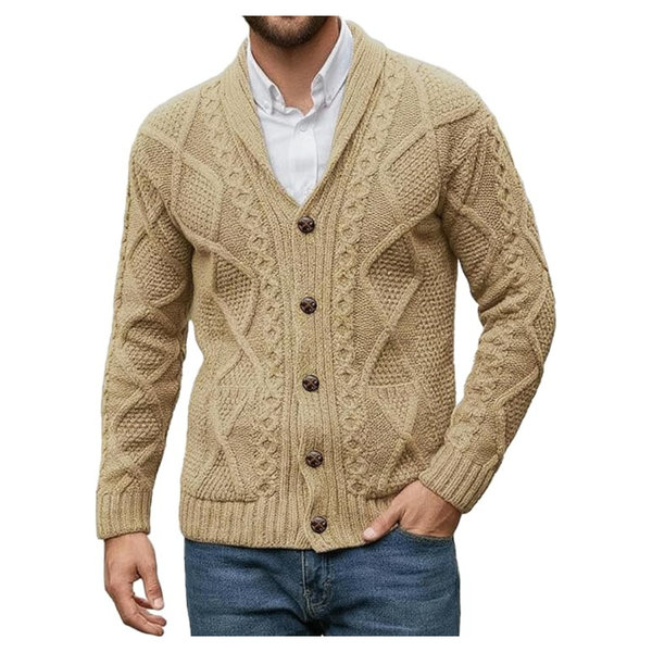Men's Long Sleeve Shawl Collar Cardigan Sweater (Various)