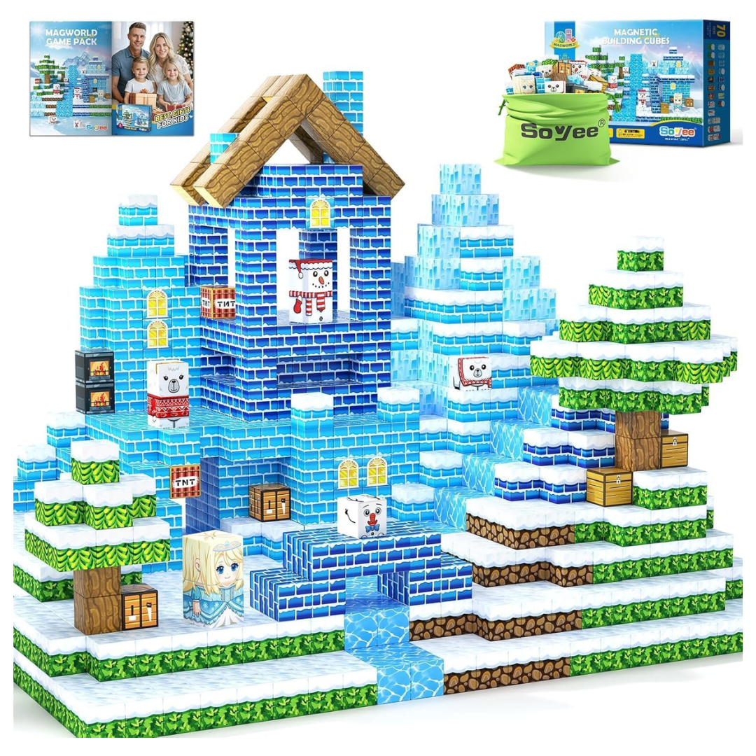 70-Piece Soyee Magnetic Blocks Building Cubes For Kids