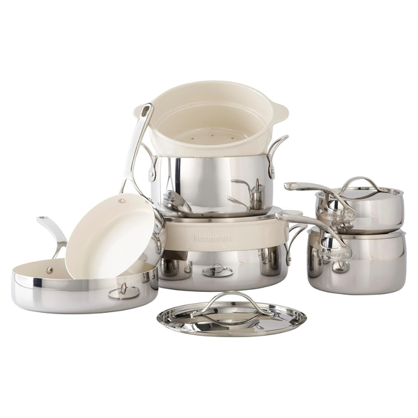 12-Piece Bloomhouse Triply Stainless Steel Pots & Pans Set