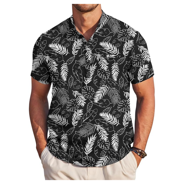 COOFANDY Men's Short Sleeve Henley Shirt (Select Color & Size Combinations)