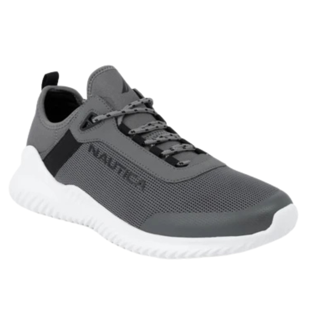 Nautica Men's Lace-up Sneaker (Black Twist Sweater)