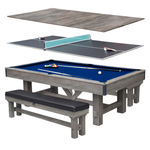 Hathaway Logan 7ft Multi-Game Pool Table Combo Set With Ping Pong