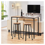 Set Of 2 Yaheetech 26" Counter Height Stools With Metal Legs