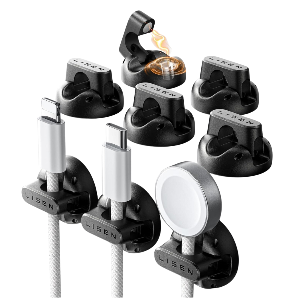 8-Pack Lisen Cord Organizer Magnetic Cable Holder Clips