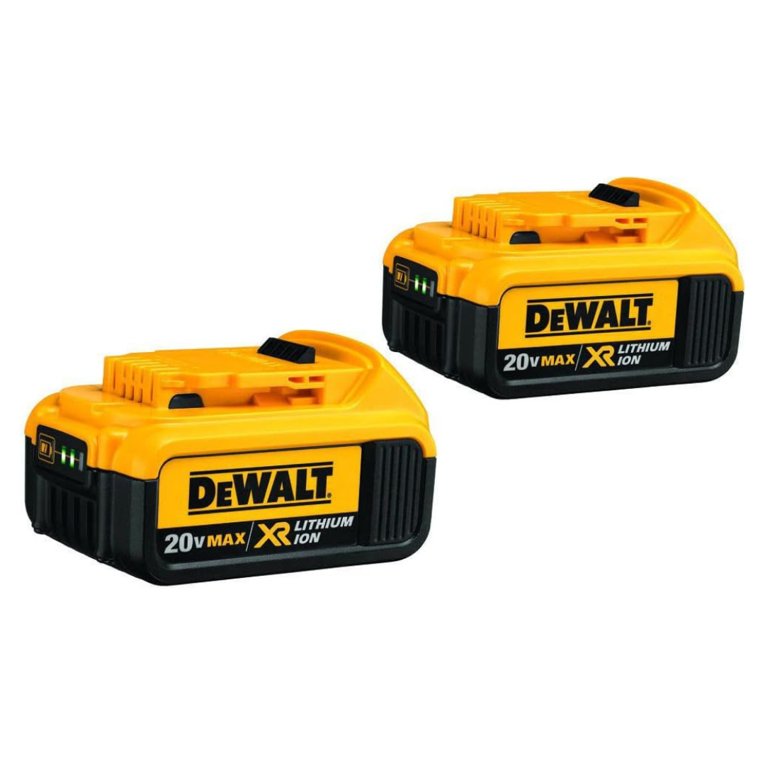 2-Pack Dewalt 20V MAX 4 Ah Lithium Ion Battery