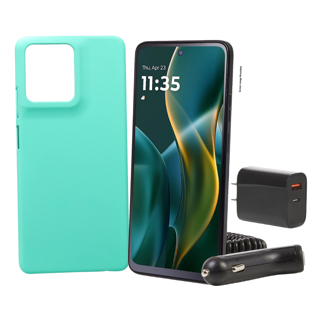 Tracfone Moto G 128GB Phone W/1500 Talk/Text/Data & Accessories