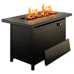 Ciays 42" 60,000 BTU Gas Fire Pit Table With Lid And Lava Rocks