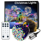 115ft Acan 300 LED Color Changing Christmas String Lights with Remote