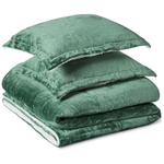 Amazon Basics Queen/Full Reversible Sherpa Comforter Set