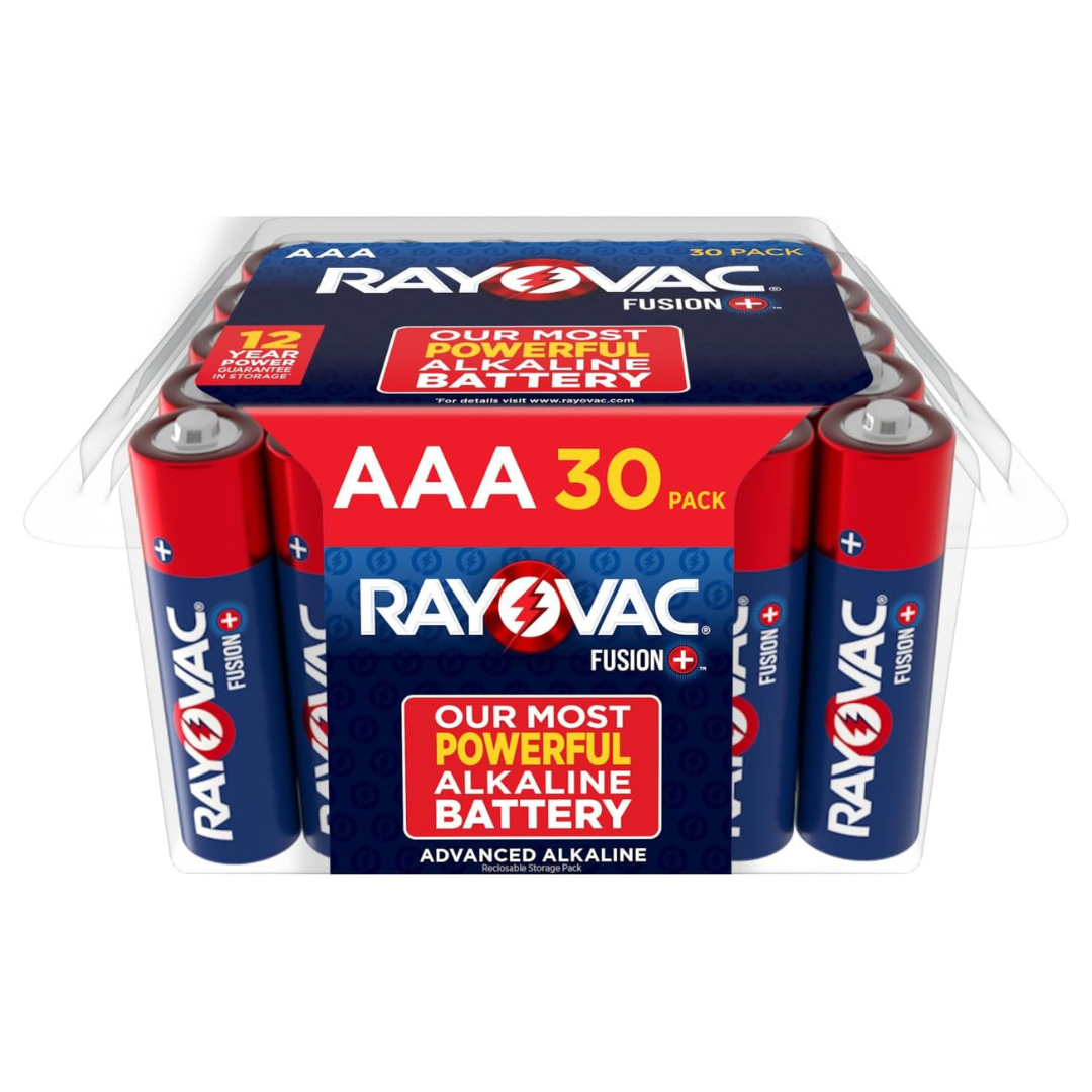 30-Count Rayovac Fusion AAA Batteries