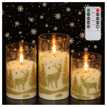 Set Of 3 Flameless LED Candles With Remote