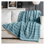 50" x 60" Faux Fur Throw Blanket Soft Plush (Teal)