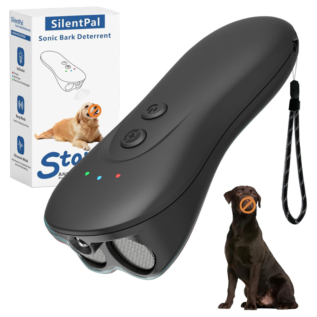 Ultrasonic Dog Bark Deterrent Device With Sonic Emitters
