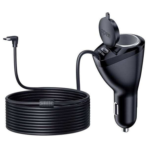 180W 3-Port Cigarette Lighter Splitter, Fast Car Charger