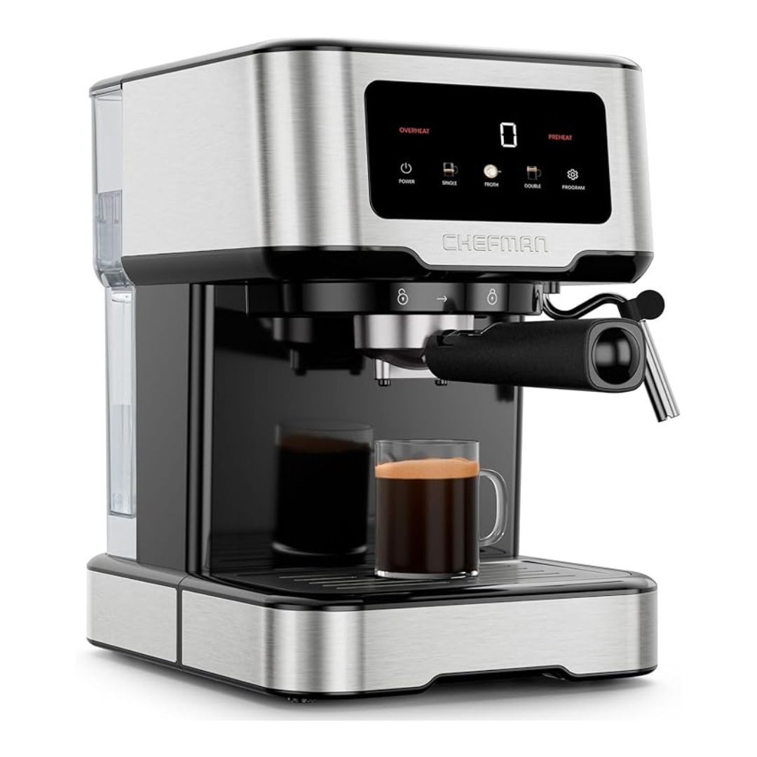 Chefman CraftBrew 15-Bar Pump Digital Espresso Machine