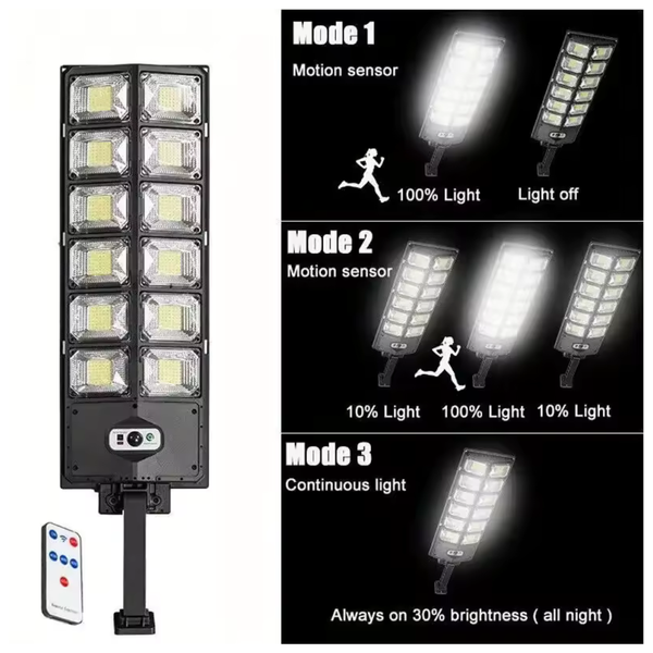 504 LED Ultra-Bright Solar Street Light With Motion Sensor