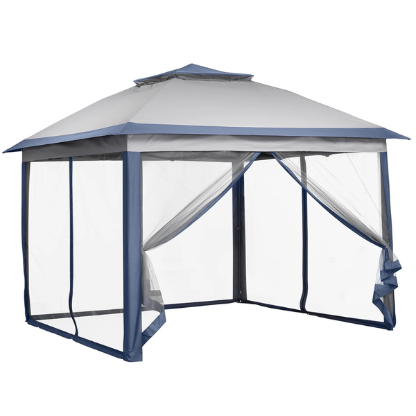 11ft x 11ft Patio Pop up Gazebo Backyard Tent W/Mosquito Netting