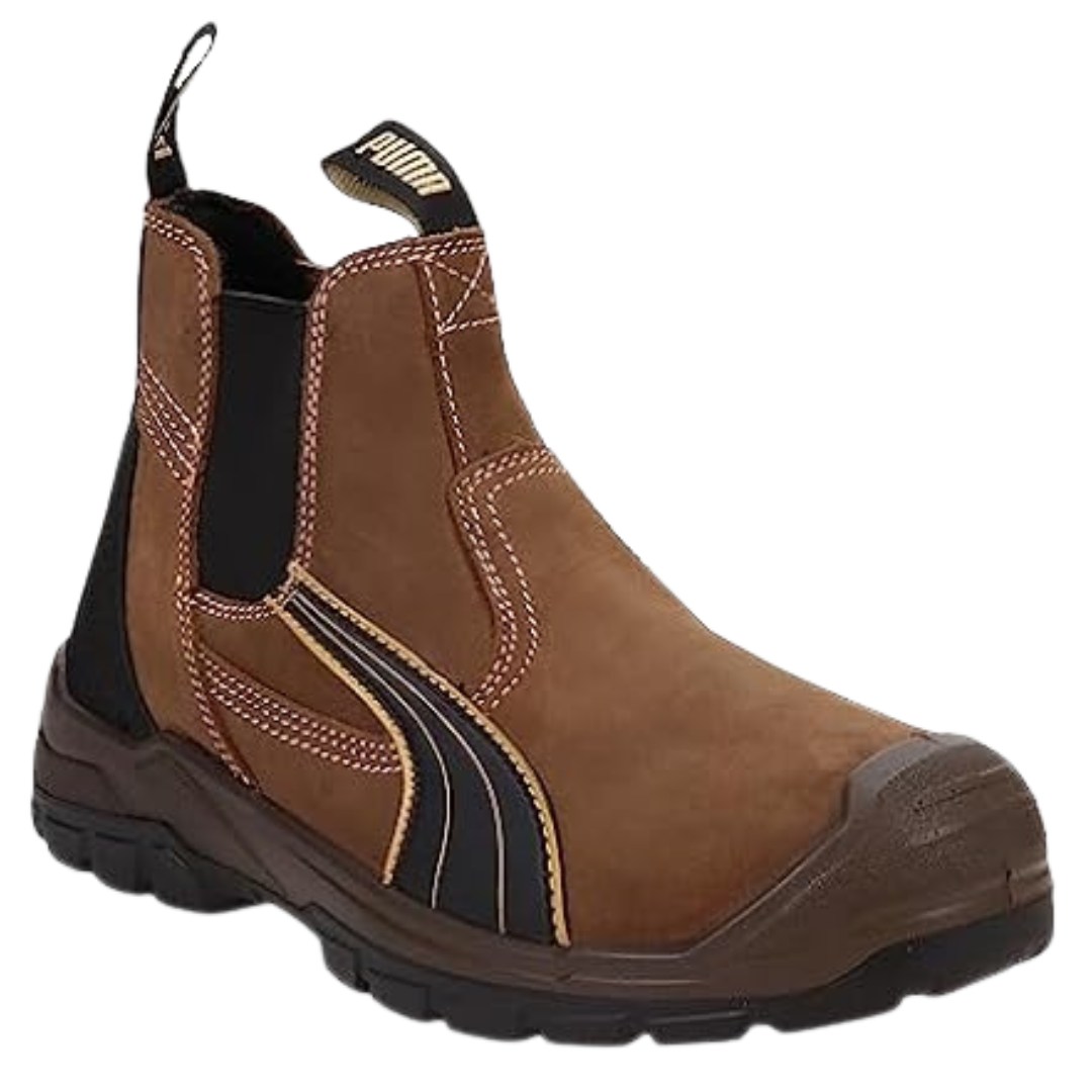 Puma Men's Tanami Double Gore Brown Soft Toe Mid Industrial Shoes