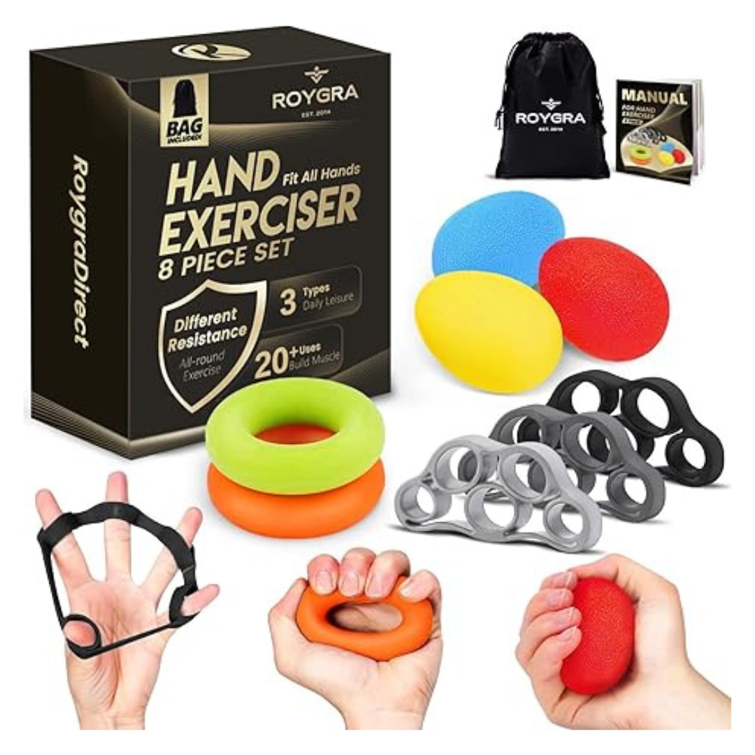 8-Piece Grip Strength Trainer Hand Exercise Kit
