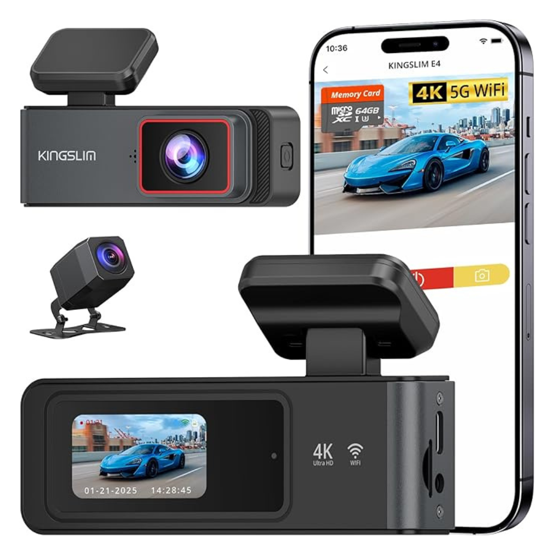 Kingslim 4K Dash Cam Front And Rear