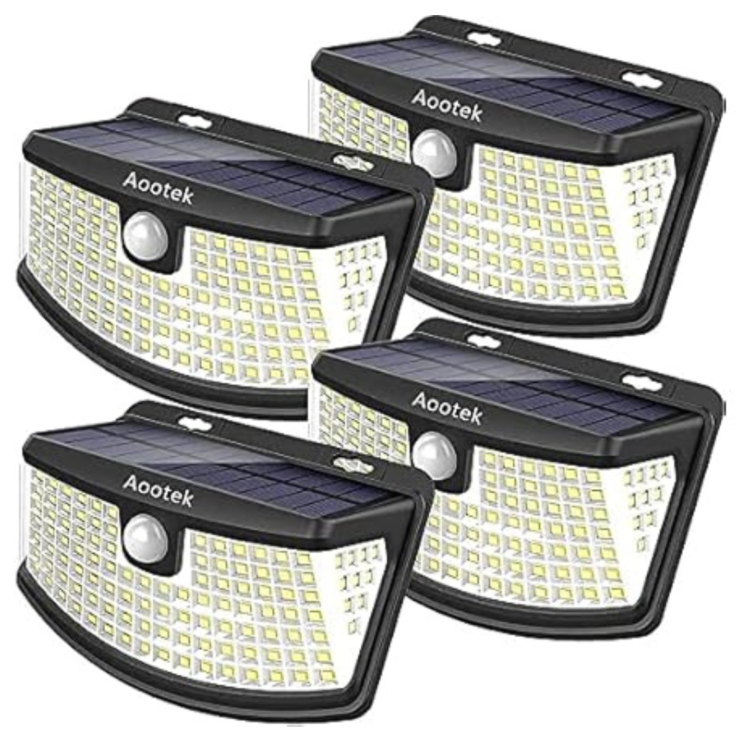 4-Pack Aootek 120 LEDs Solar Motion Sensor Lights