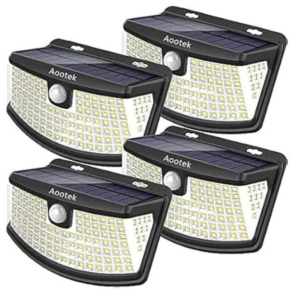 4-Pack Aootek 120 LEDs Solar Motion Sensor Lights